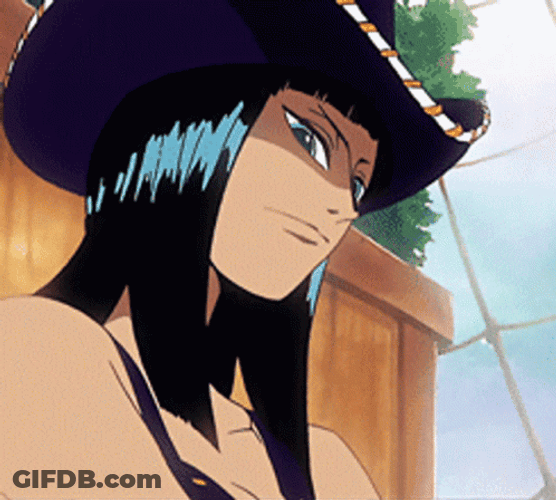 Nico Robin With Her Cowboy's Hat GIF