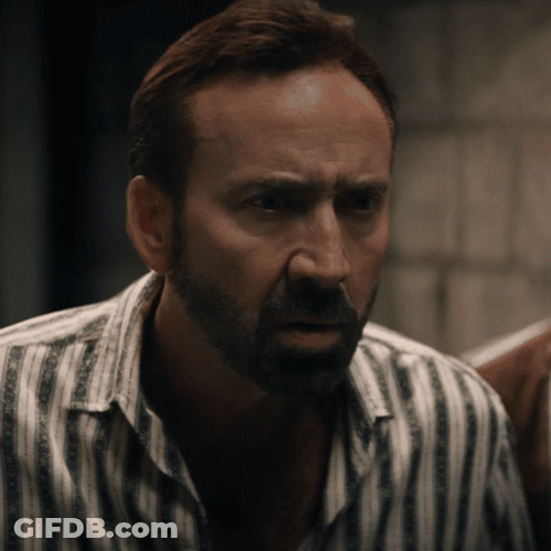 Nicolas Cage Angry Eyebrow Twitch GIF