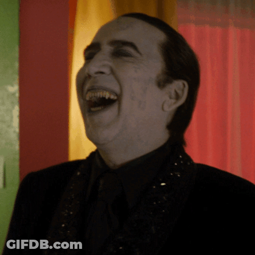 Nicolas Cage Dracula Laughing GIF