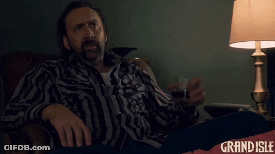 Nicolas Cage Drinking Time Pedro Pascal GIF