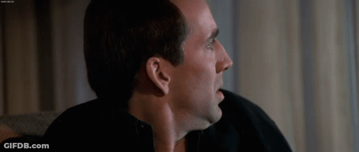 Nicolas Cage Face Off Scene In Hurry GIF