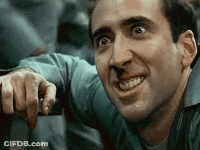 Nicolas Cage Face Off Scene Lost His Mind GIF