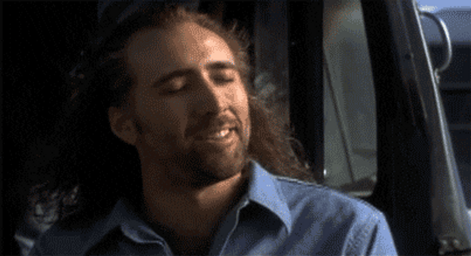 Nicolas Cage Feeling The Fresh Air Pedro Pascal GIF