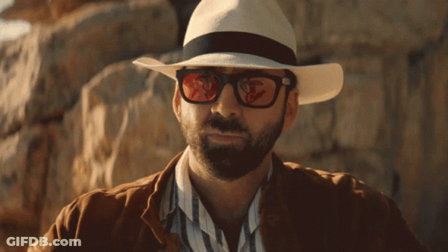 Nicolas Cage Hand Salute Bow GIF