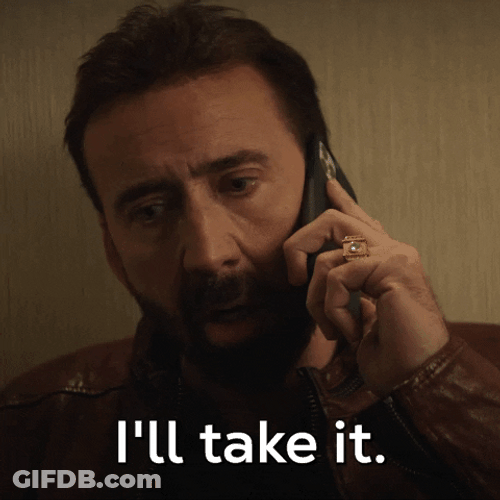 Nicolas Cage Phone Call I'll Take It GIF
