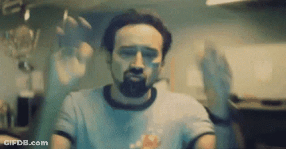 Nicolas Cage Pumped Up Clapping GIF