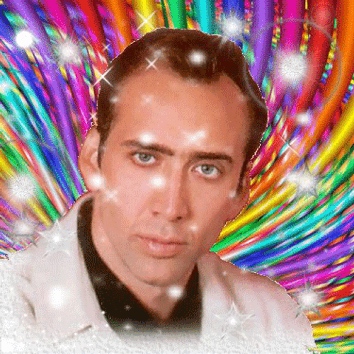Nicolas Cage Sparkling Flowers Pedro Pascal GIF
