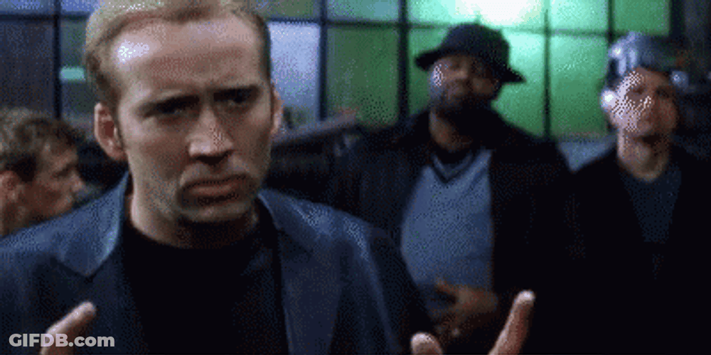 Nicolas Cage Thinking Let's Ride GIF