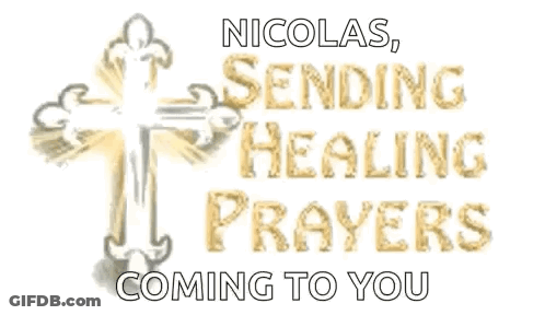 Nicolas Sending Healing Prayers Coming To You Logo GIF