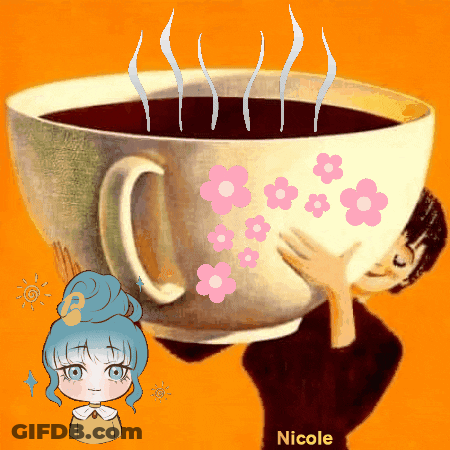 Nicole Holding Cup Of Coffee GIF