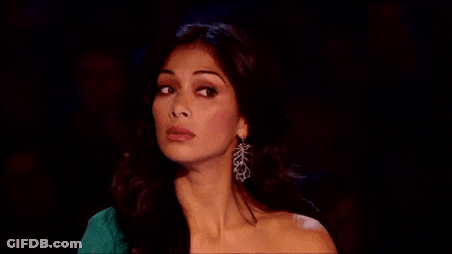 Nicole Scherzinger Being Very Intrigued GIF