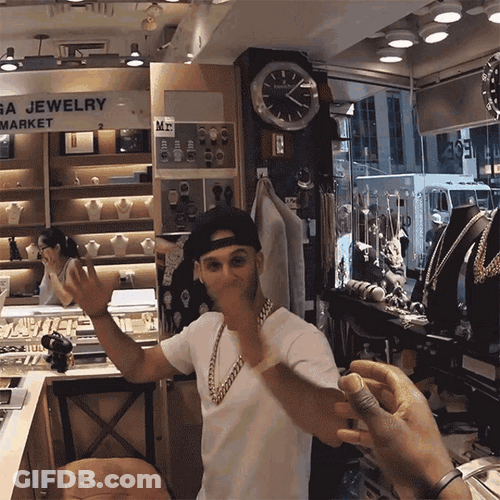 Nigel Sylvester Buying Jewelry GIF