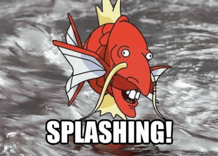 Nigel Thornberry Splashing Magikarp Pokémon GIF