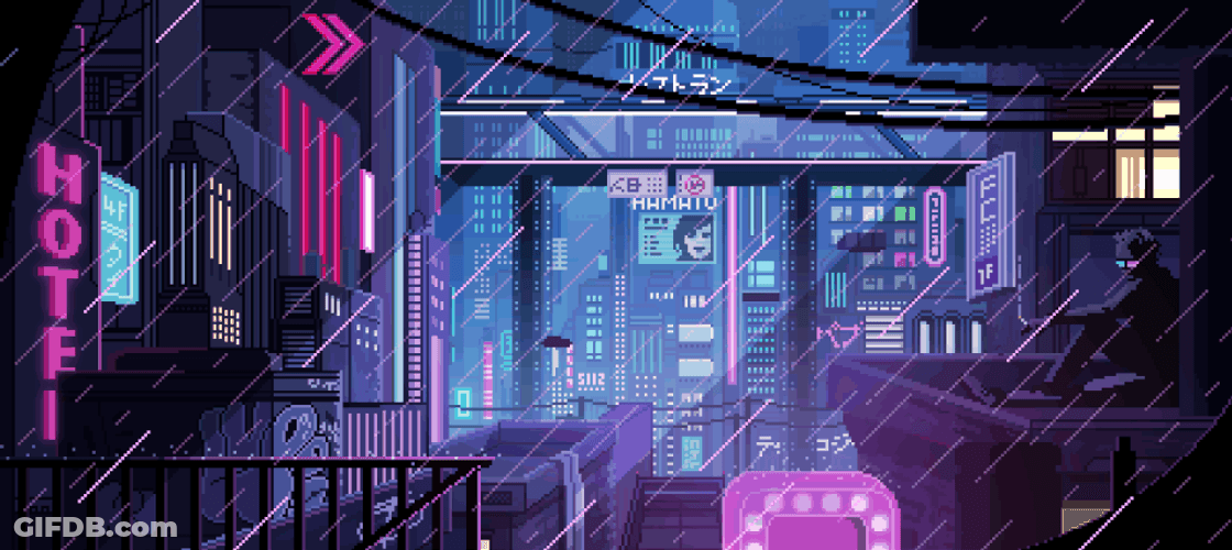 Night City Retro Art GIF