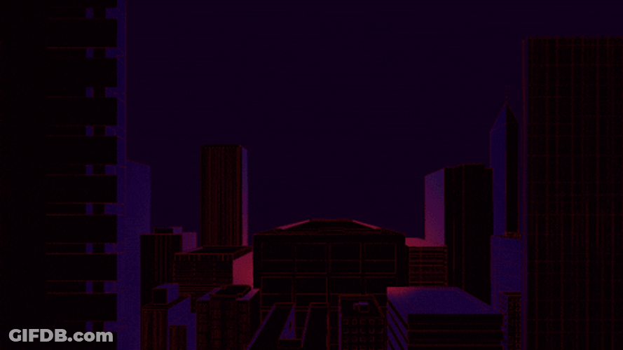 Night City Sunrise GIF