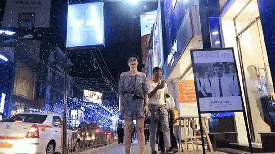 Night Crowd Timelapse GIF