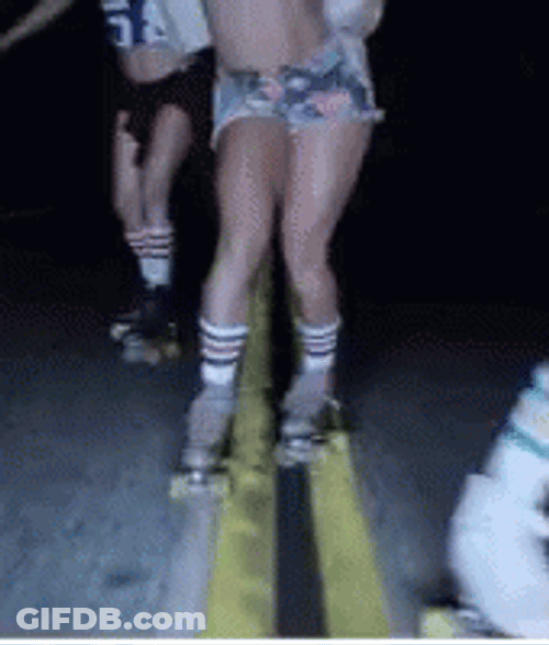 Night Roller Skating GIF