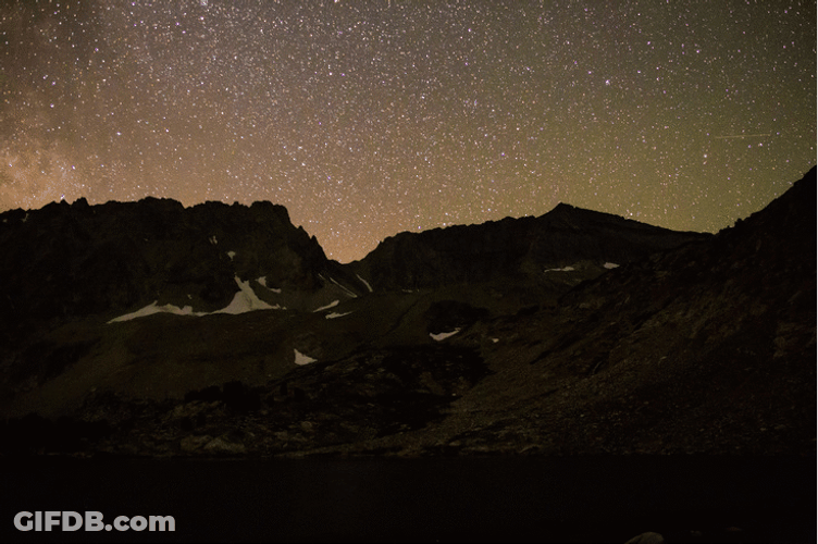 Night Sky Baptie Lake Idaho GIF