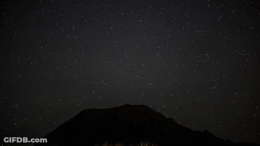 Night Sky Bear Butte South Dakota GIF