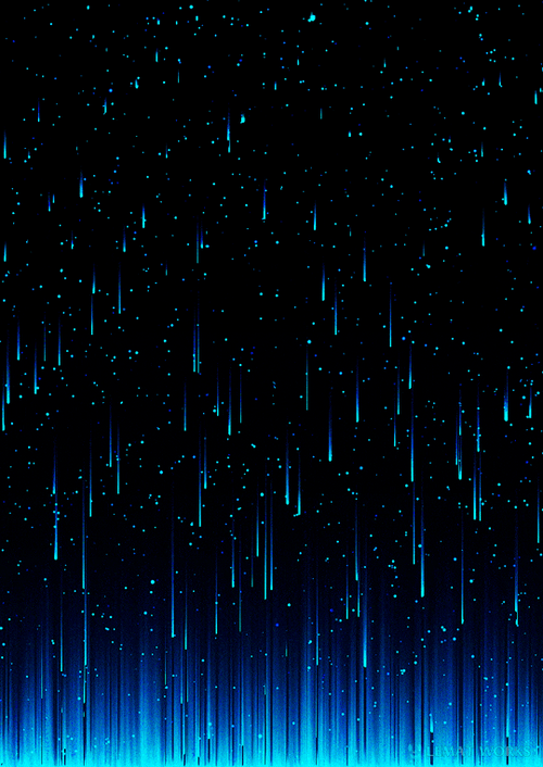 Night Sky Blue Rain GIF