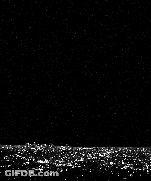 Night Sky City Lights GIF