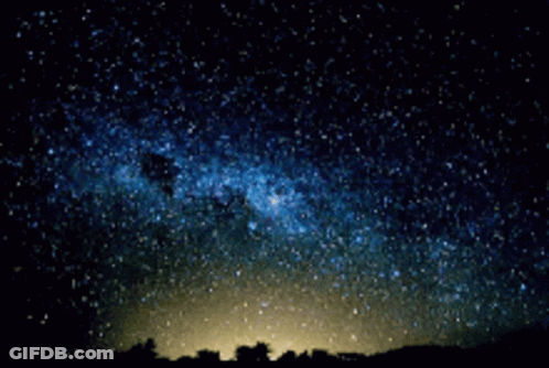 Night Sky Filled With Stars And Milky Way GIF