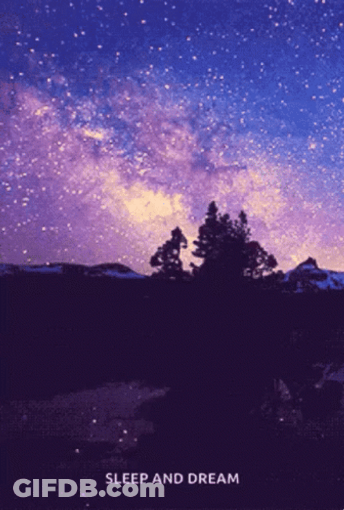 Night Sky Stars Galaxy Dream GIF