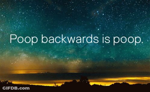 Night Sky With Poop Backwards Is Poop GIF