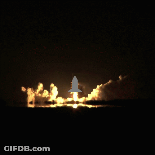 Night Take Off Rocket Launch GIF