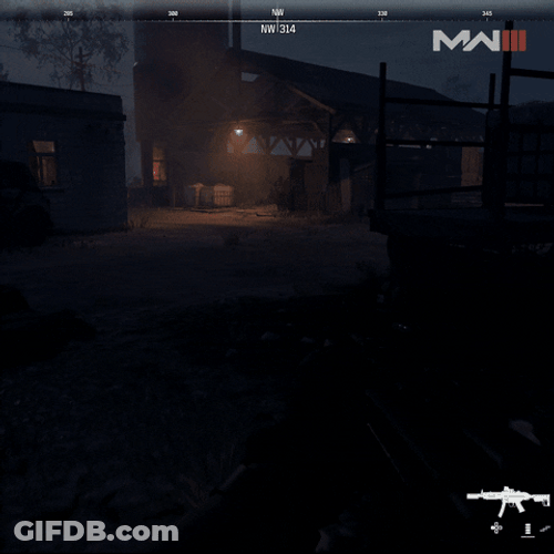 Night Vision Guy Bringing Gun GIF