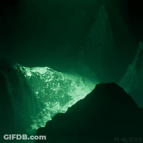 Night Vision Ice Snowy Mountain GIF
