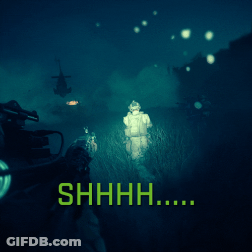 Night Vision Soldier Walking Shhh GIF
