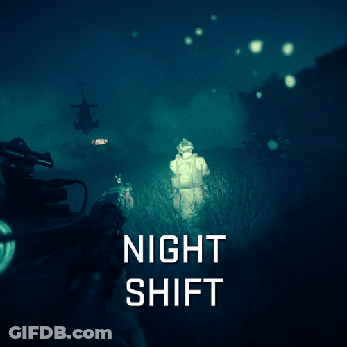 Night Vision Soldiers Walking Night Shift GIF