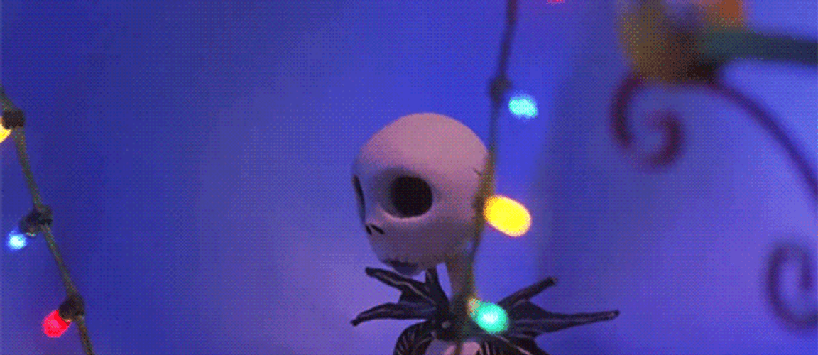 Nightmare Before Christmas Lights GIF
