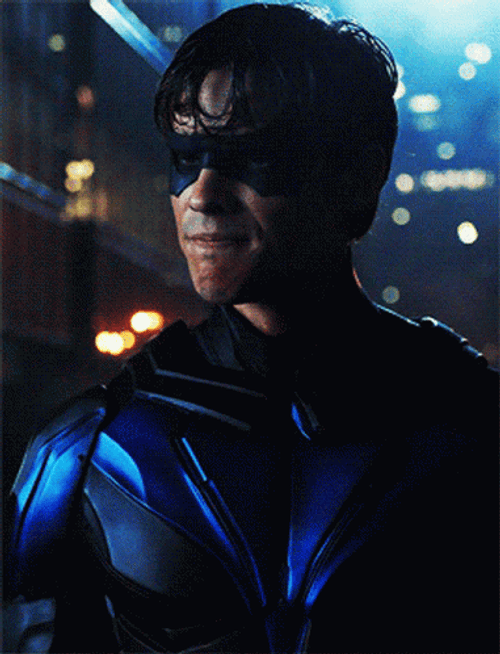 Nightwing Brenton Thwaites Contemplating GIF