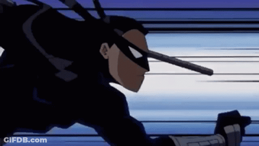 Nightwing Dick Grayson High Speed Chase GIF