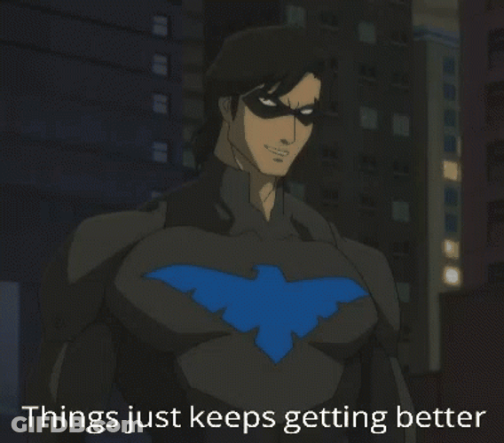Nightwing Dick Grayson Things Getting Better GIF