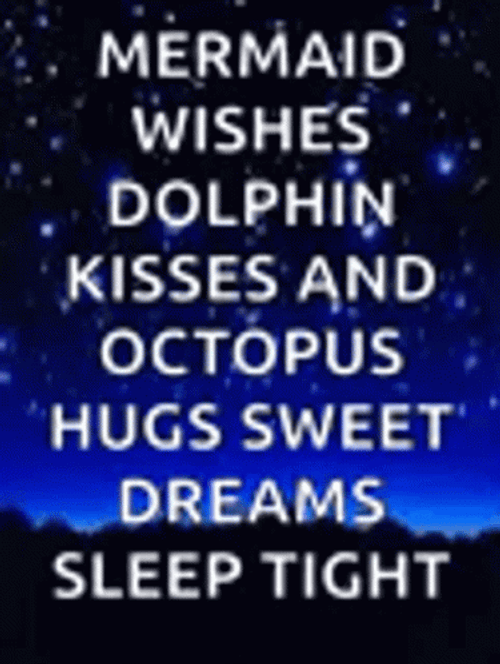 Nighty Night Mermaid Wishes GIF