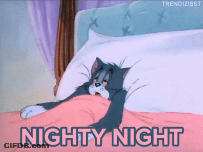 Nighty Night Tom Cat GIF