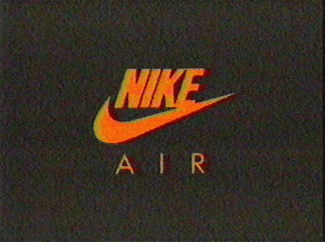 Nike Air Swoosh Orange Logo GIF