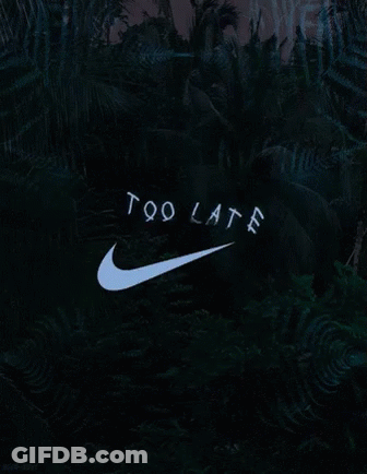 Nike Logo Lit Up In Dark GIF