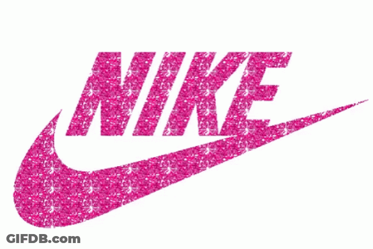 Nike Pink Twinkle Sparkling Logo GIF