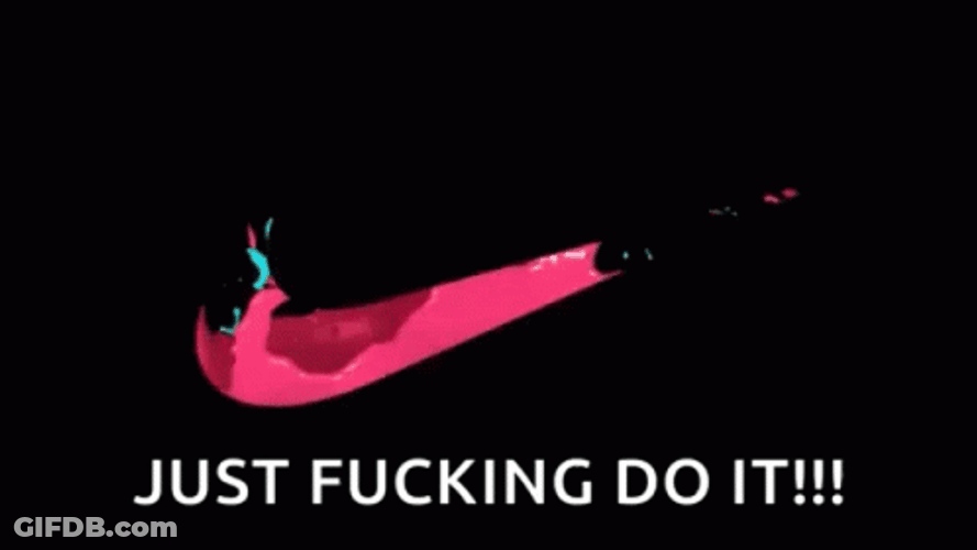 Nike Swoosh Logo Flashing Red Blue Colors GIF