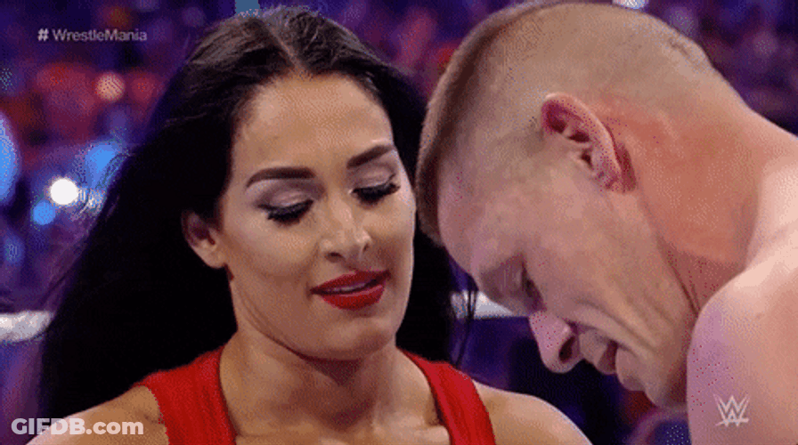 Nikki Bella John Cena Oh My God WWE Shocked GIF