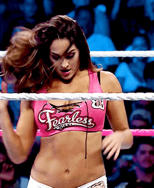 Nikki Bella WWE Fearless Pink Outfit GIF