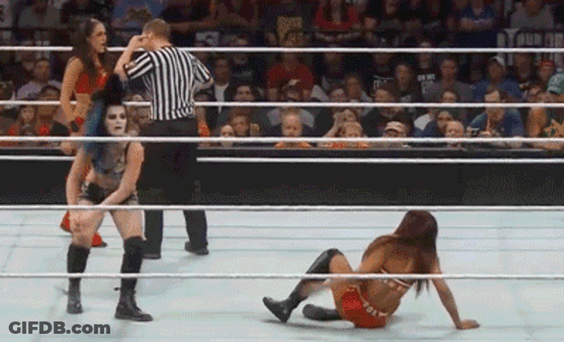 Nikki Bella WWE Intense Neck Choke GIF