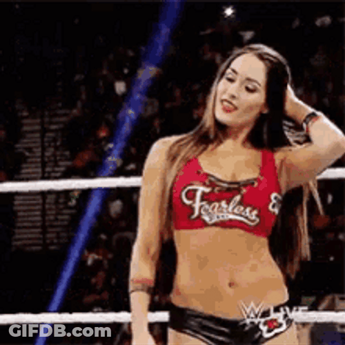 Nikki Bella WWE Sexy Fixing Hair GIF