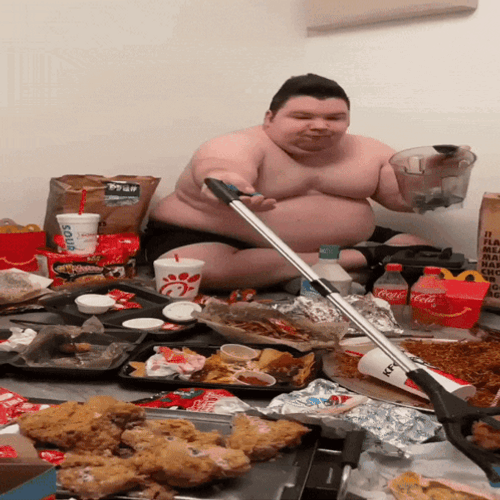 Nikocado Avocado Fat Guy Eating GIF