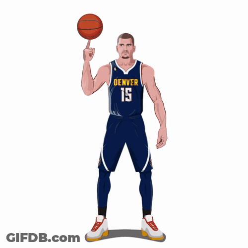 Nikola Jokic Animated Basketball GIF