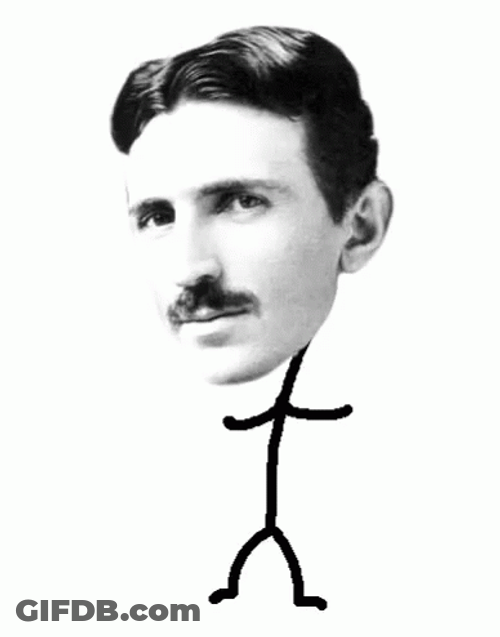 Nikola Tesla Stick Figure Dance GIF